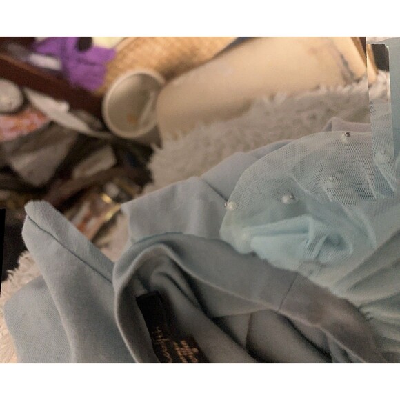 Ontwelfth Women's Short Sleeve Blue Fancy Crew Neck T-Shirt Small - Picture 4 of 5